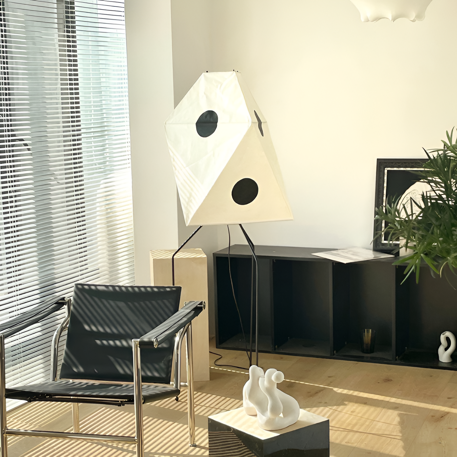 Geometrisk Papirlampe i Washi - Minimalistisk