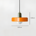 Nordisk retro-pendel i glas – farverig belysning