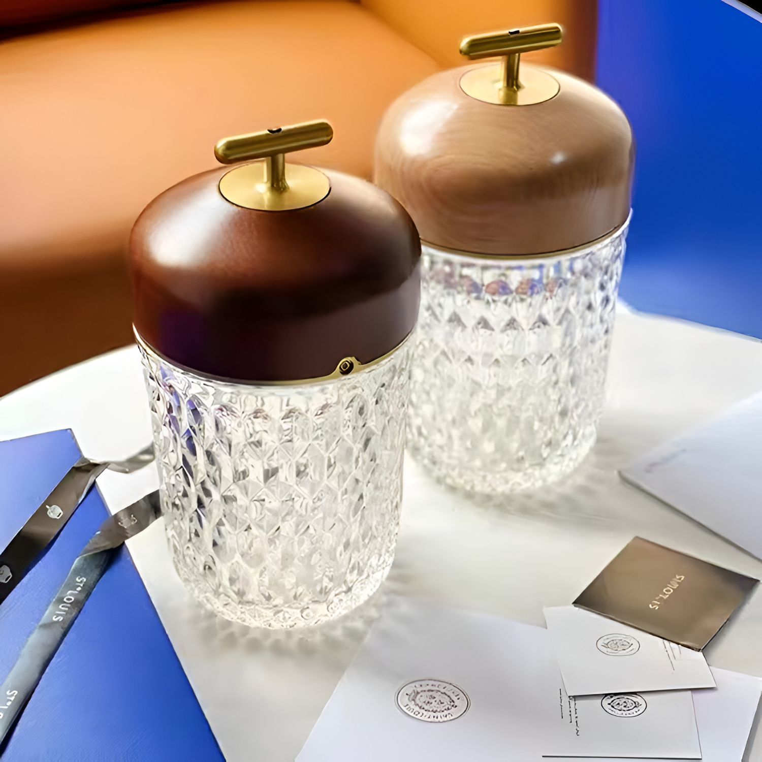 Minimalistisk Facetteret Bærbar Lampe - Ledningsfri