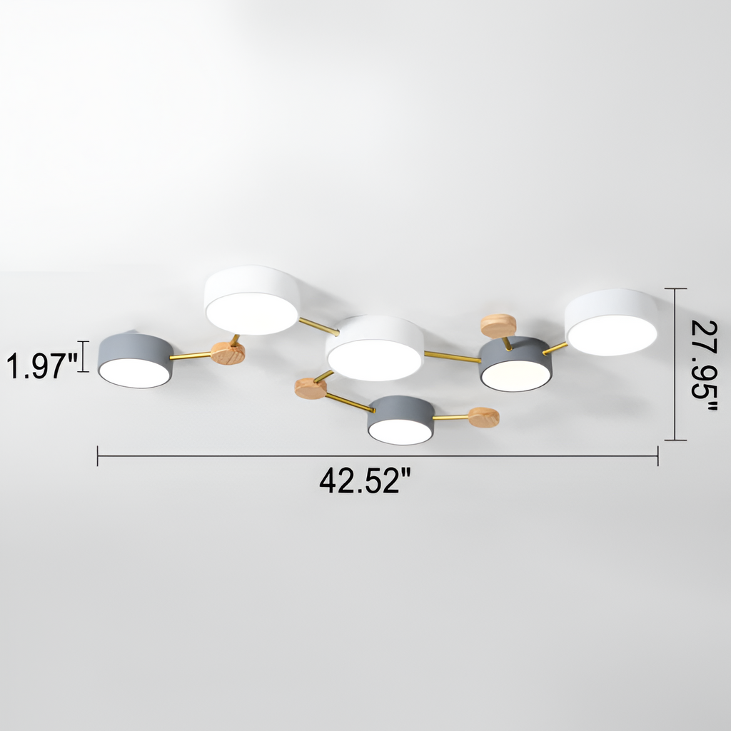 Minimalistisk indbygget lampe i massivt træ – skandinavisk stil