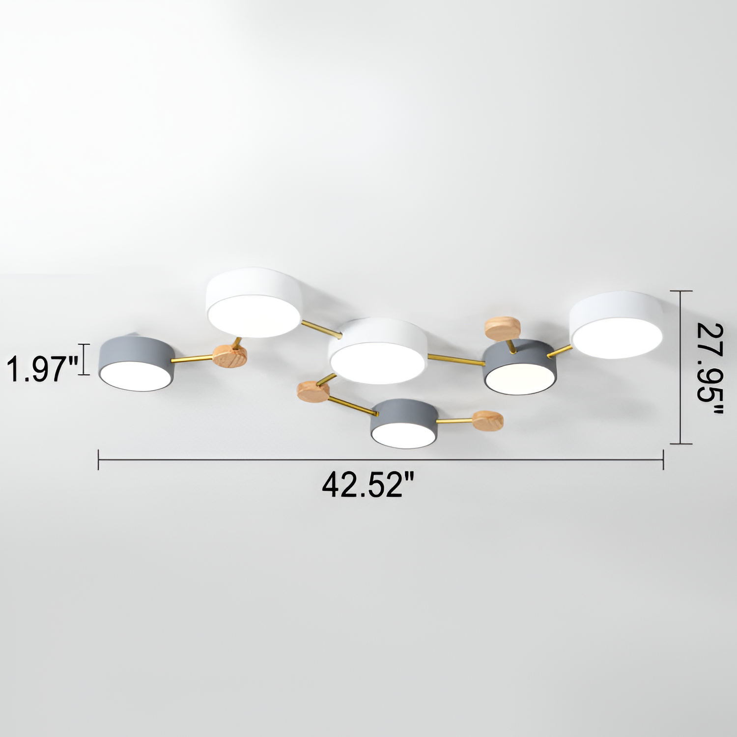 Minimalistisk indbygget lampe i massivt træ – skandinavisk stil