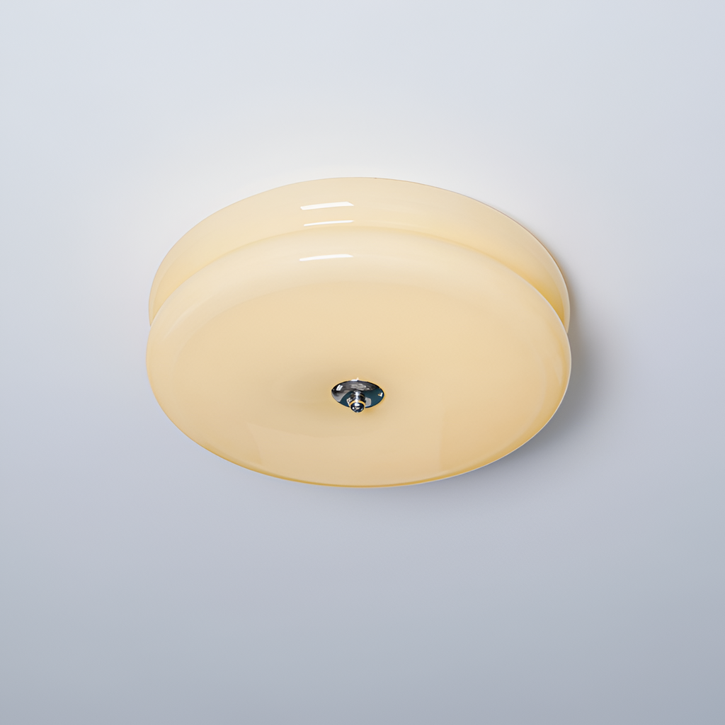 Blanke Loftlampe med Etager - Rundet