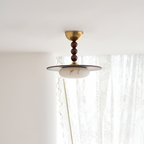 Skulpturel Alabast Loftlampe - Moderne