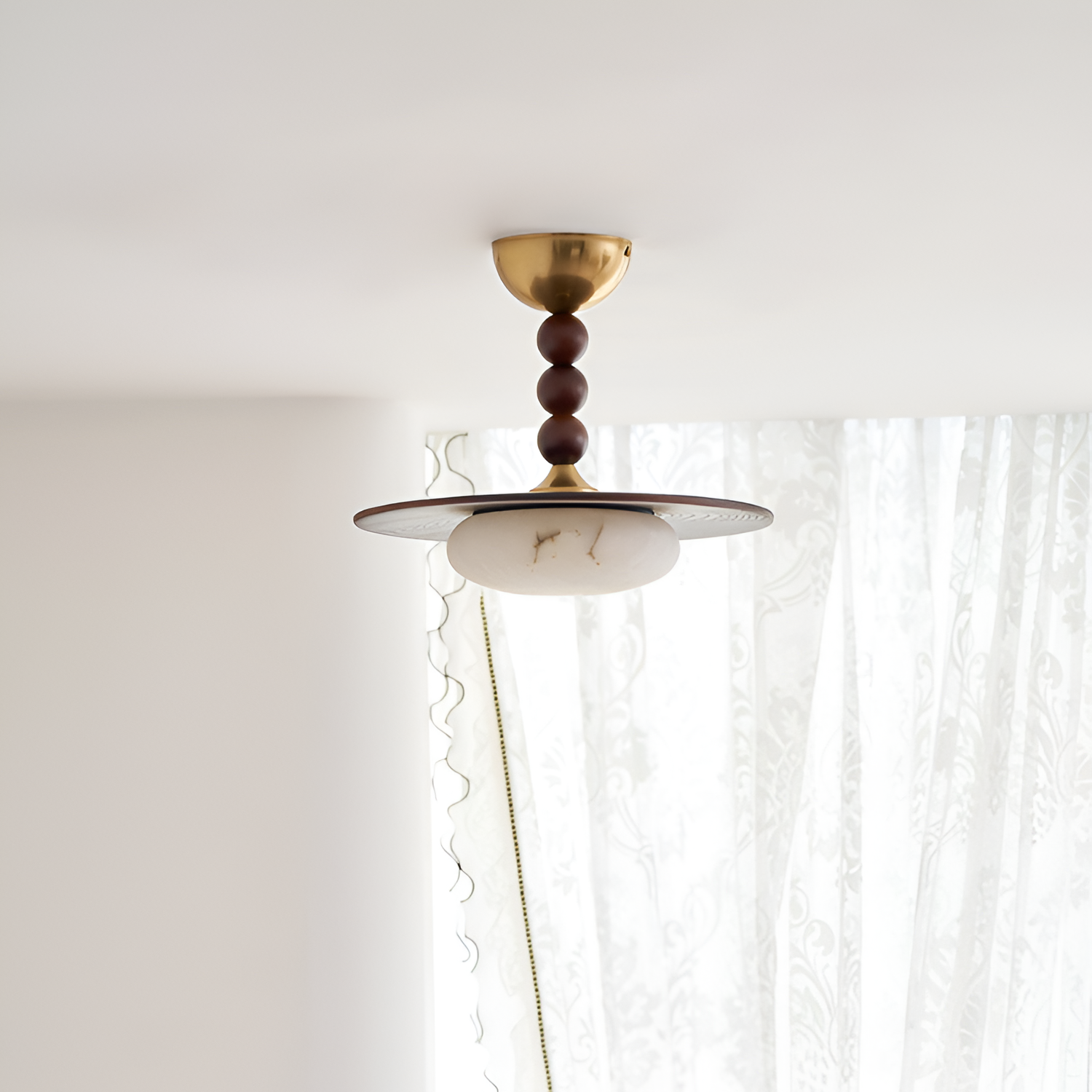 Skulpturel Alabast Loftlampe - Moderne