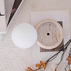 Skulpturel Travertin Bordlampe - Minimalistisk