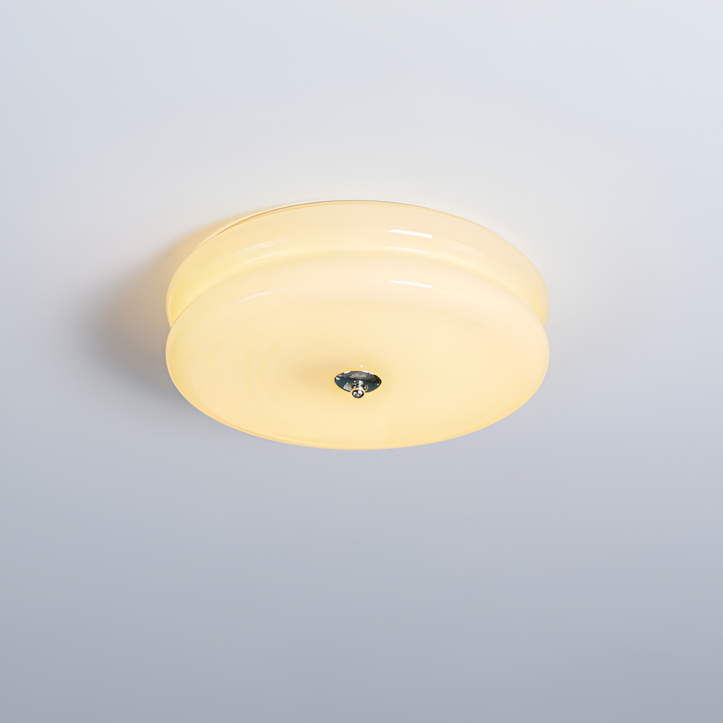 Blanke Loftlampe med Etager - Rundet