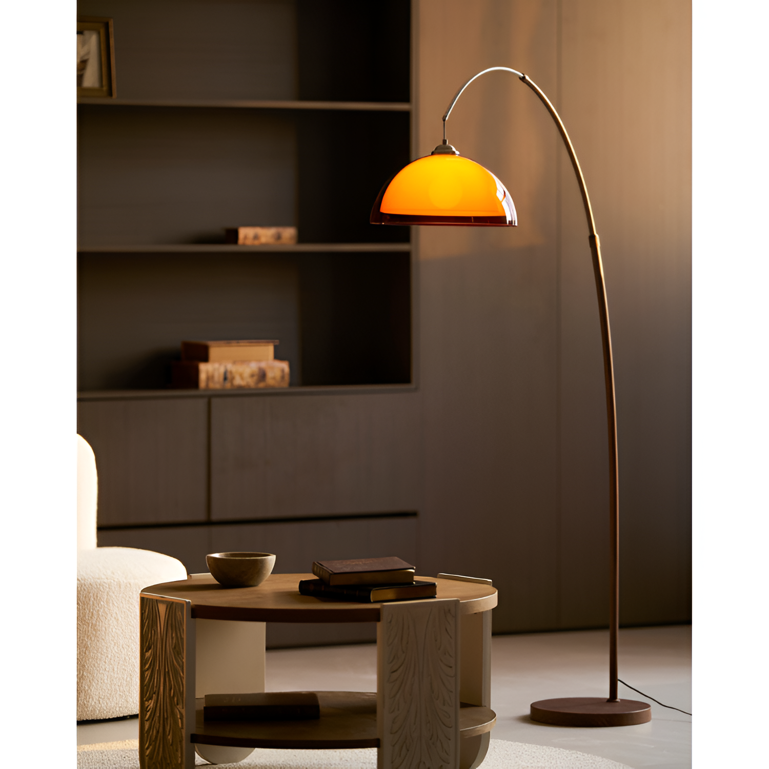 Mid-century Moderne Buegulvlampe - Justerbar