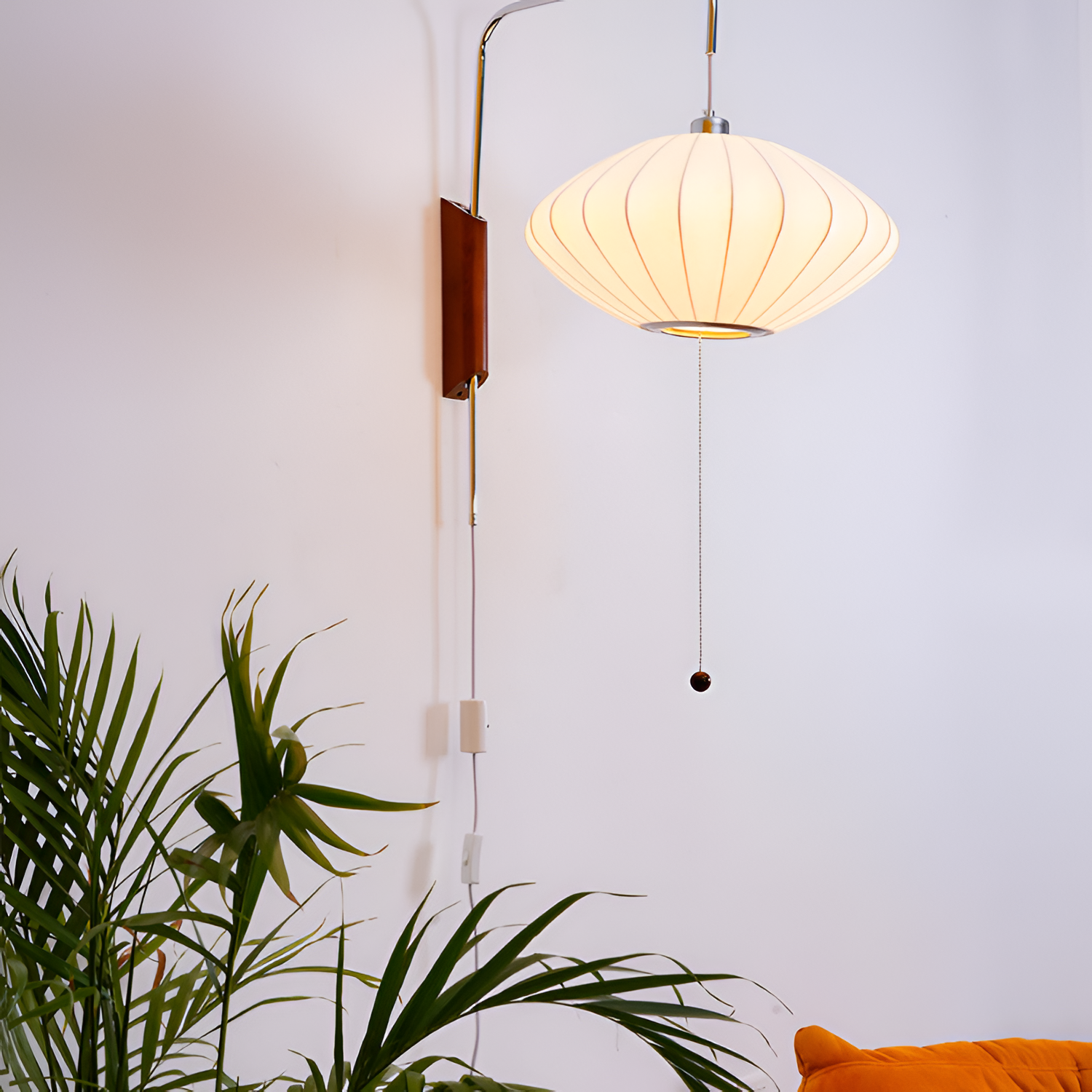 Svingarm Rillet Væglampe - Minimalistisk