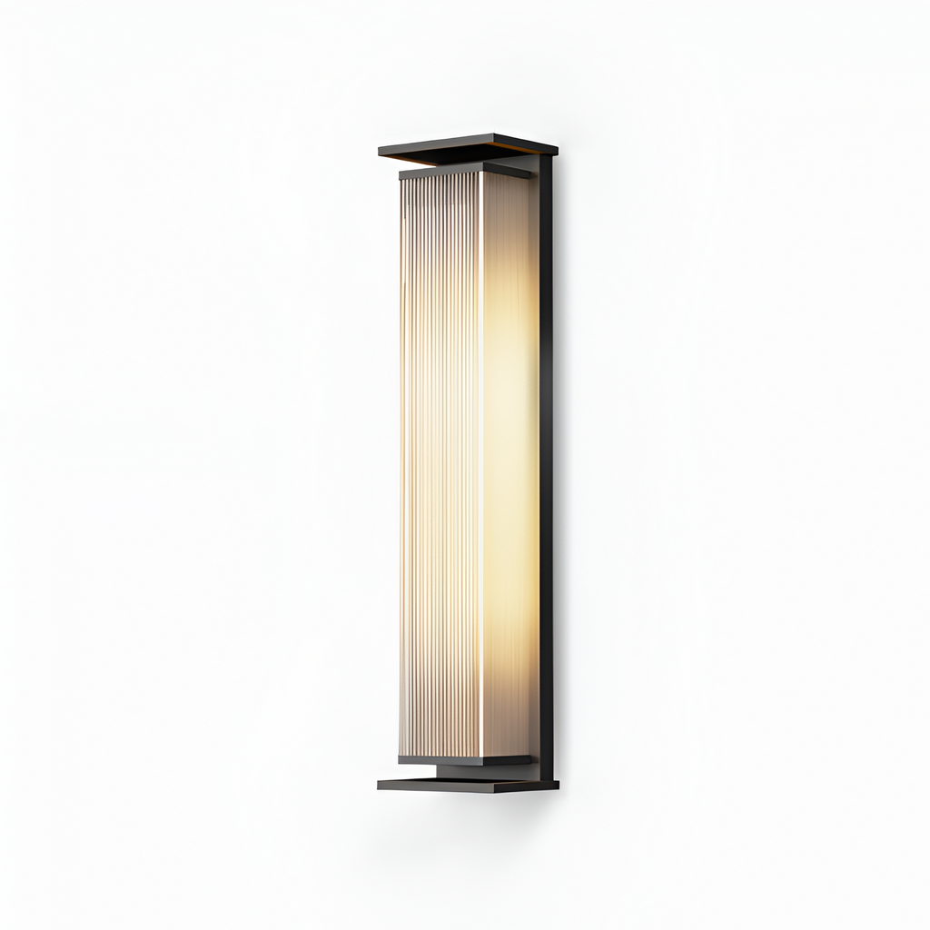 Rillet Lineær Solenergi Væglampe - Minimalistisk