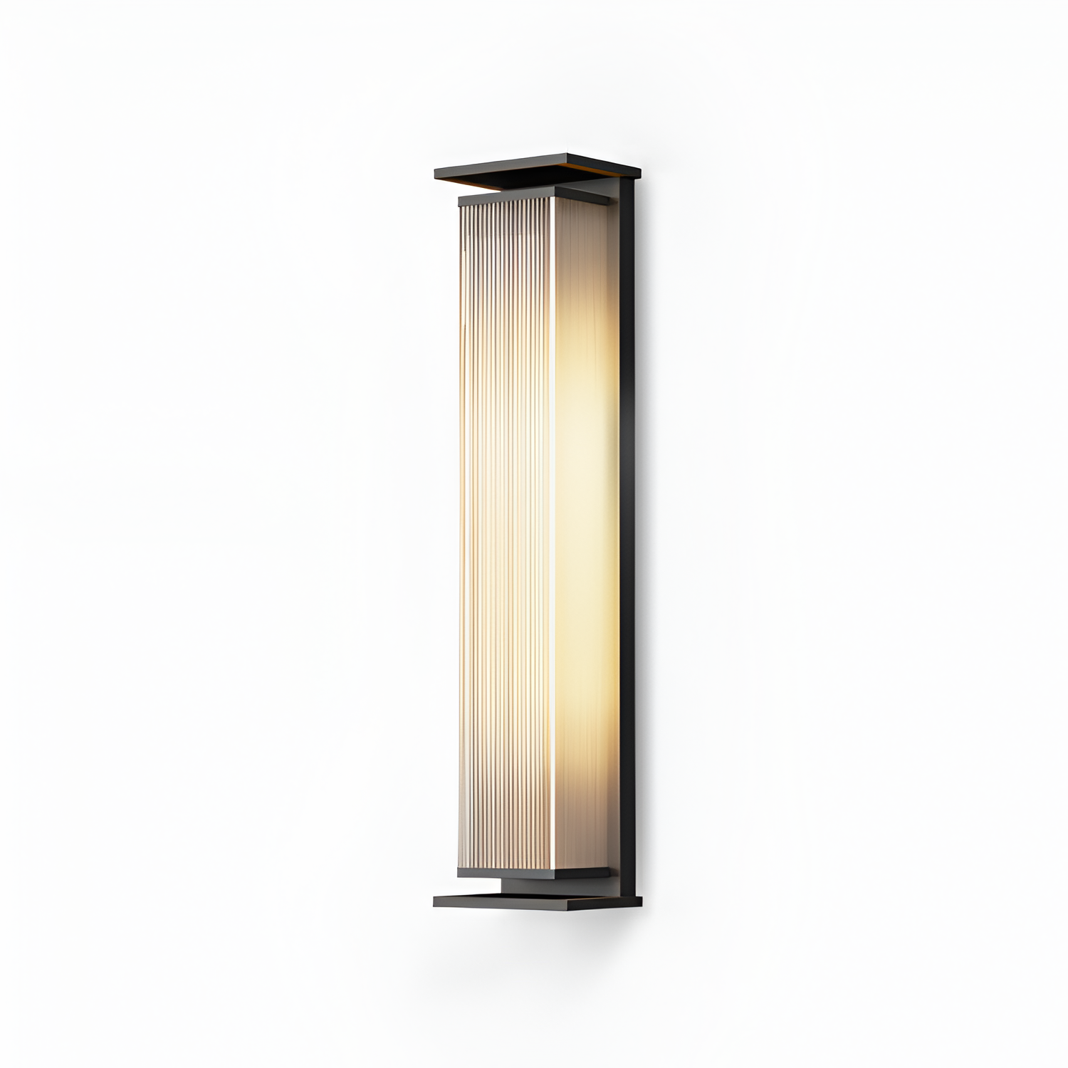Rillet Lineær Solenergi Væglampe - Minimalistisk