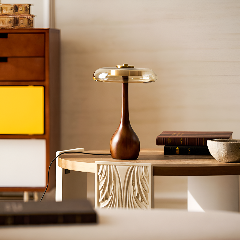 Mid-Century Mushroom Bordlampe - Dæmpbar
