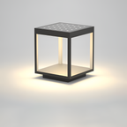 Geometrisk Solcellelampe til Udendørsbrug - Minimalistisk