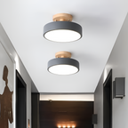 Træbase Nordisk Loftlampe - Minimalistisk