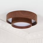 Lagdelt Træ-Effekt Loftslampe - Minimalistisk