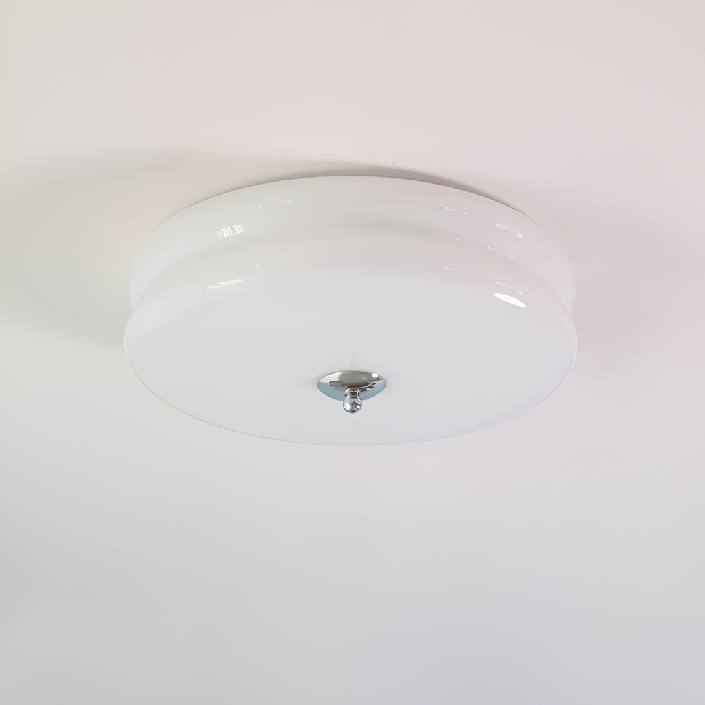 Blanke Loftlampe med Etager - Rundet