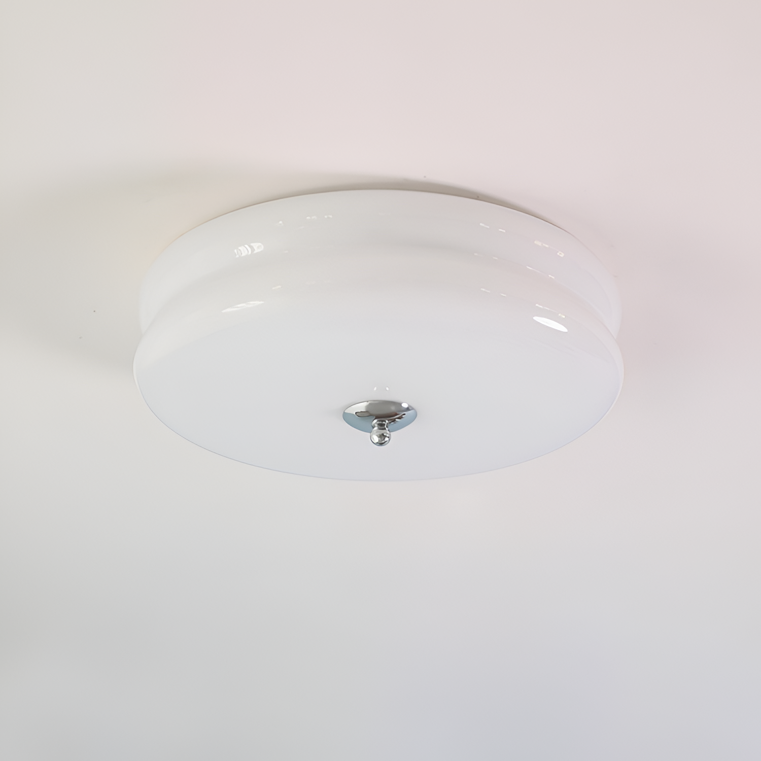 Blanke Loftlampe med Etager - Rundet