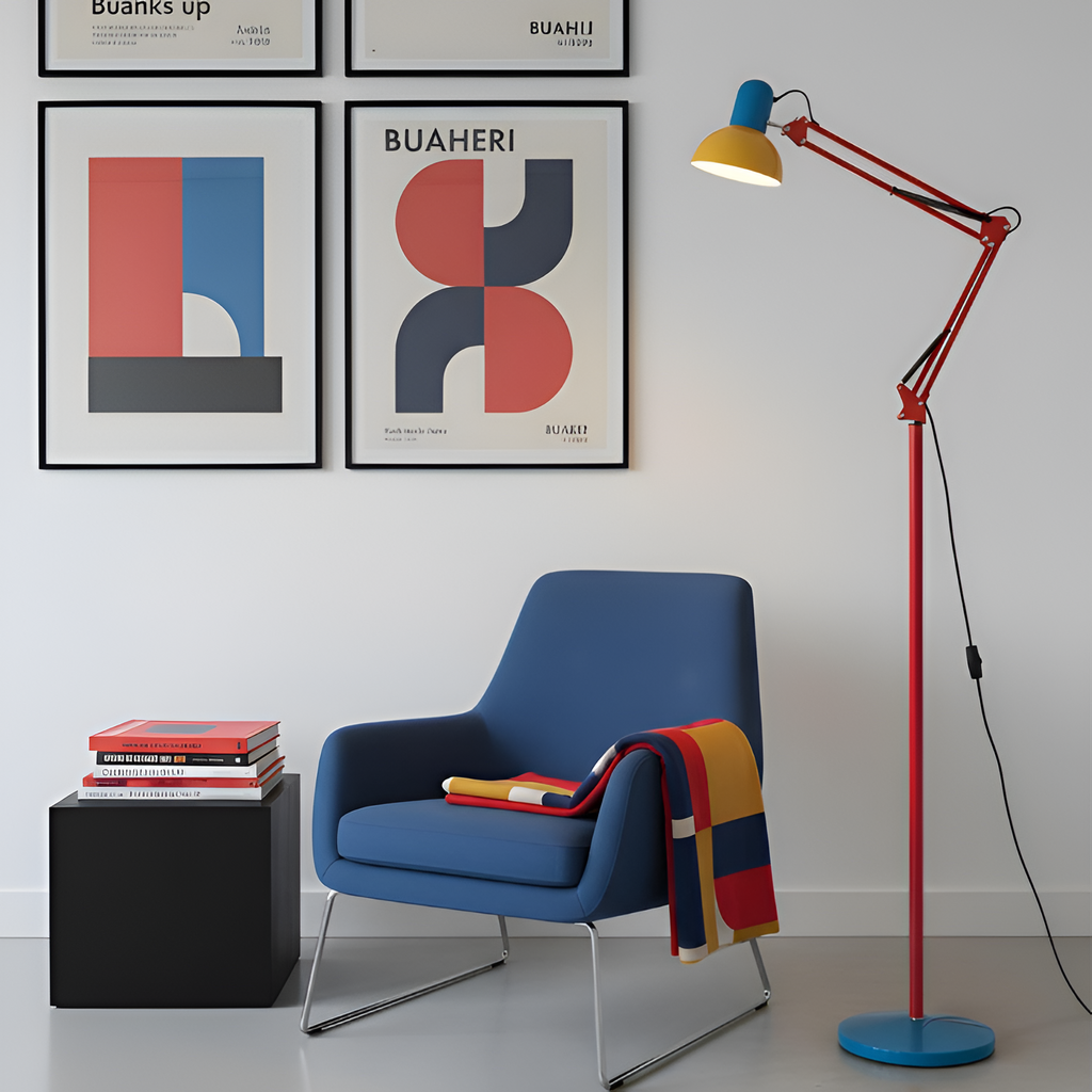 Memphis Industrial gulvlampe med flere arme – justerbar
