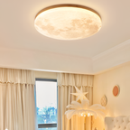 Minimalistisk loftslampe i måneform – indbygget