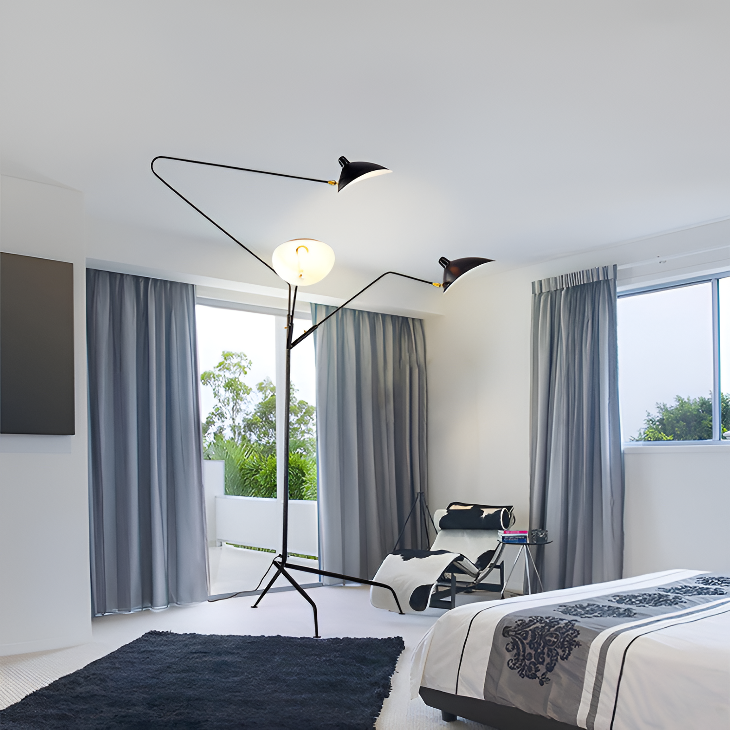 Industriel Minimalistisk Gulvlampe - Justerbar