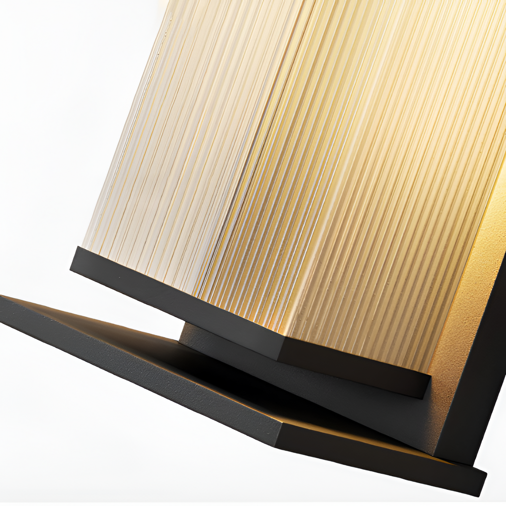 Rillet Lineær Solenergi Væglampe - Minimalistisk