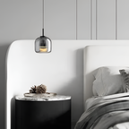 Røget Glas Pendellampe - Nordisk LED Hængelampe