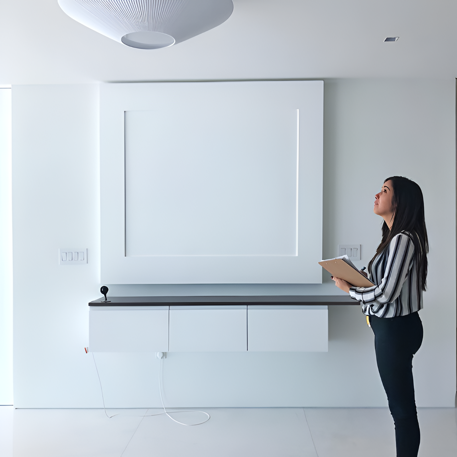 Plisseret Minimalistisk Loftlampe - Dæmpbar