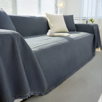 Minimalistisk Tekstureret Sofaovertræk - Ensfarvet