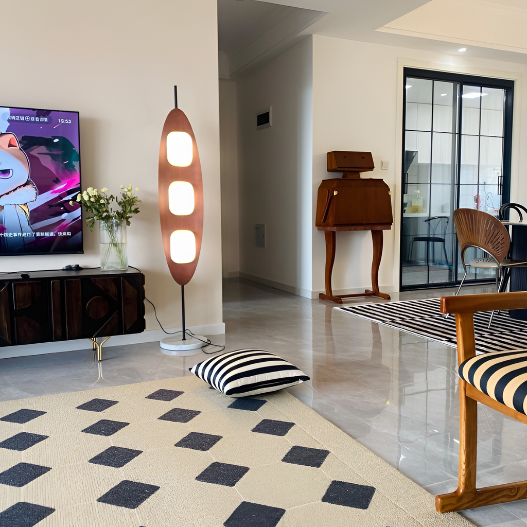 Minimalistisk Gulvlampe I Midt-århundrede-stil – Lodret