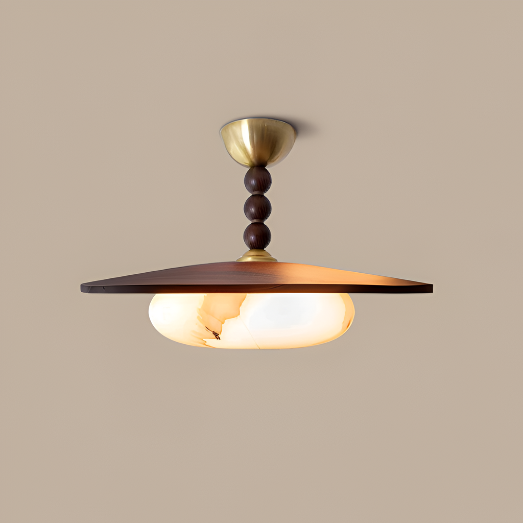 Skulpturel Alabast Loftlampe - Moderne