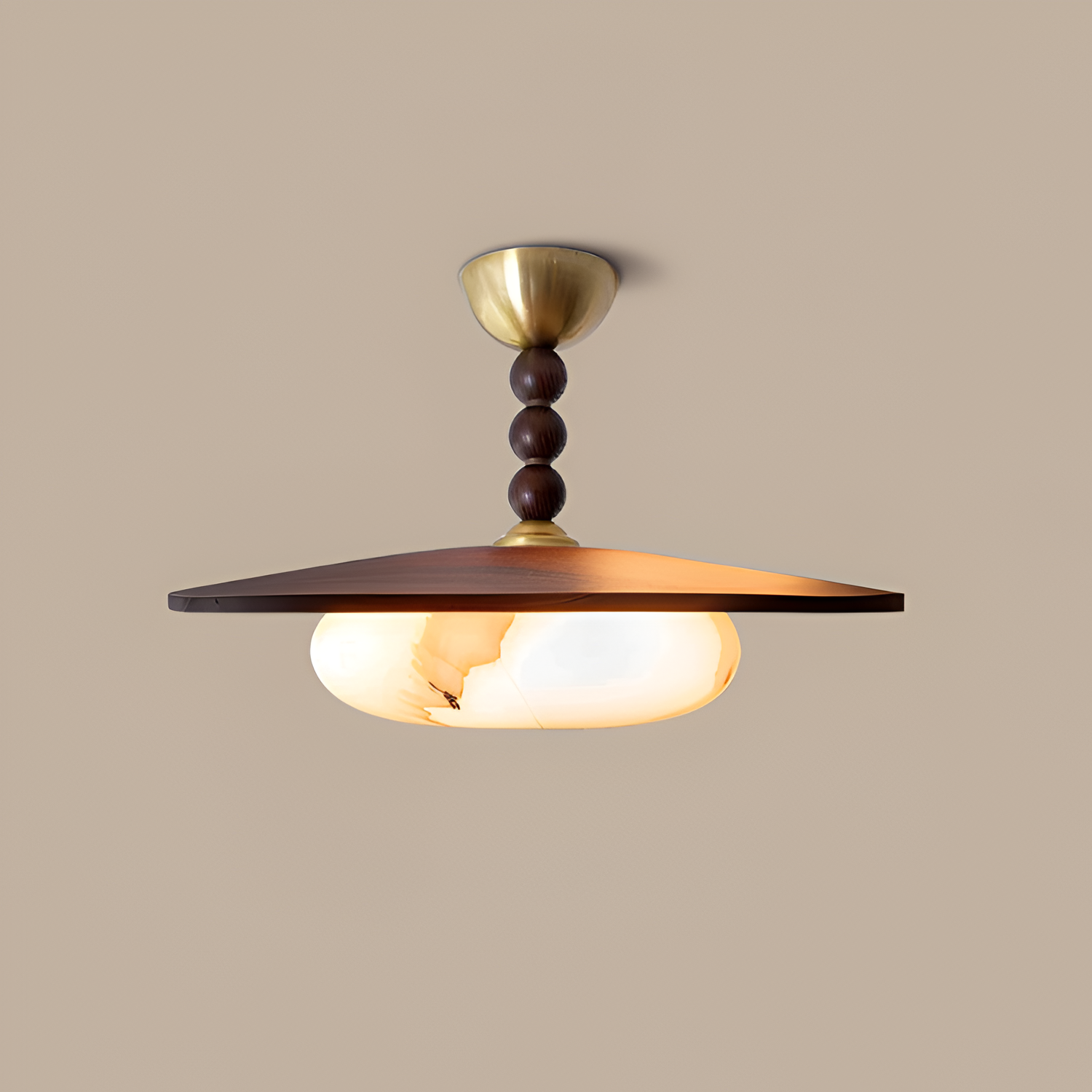 Skulpturel Alabast Loftlampe - Moderne