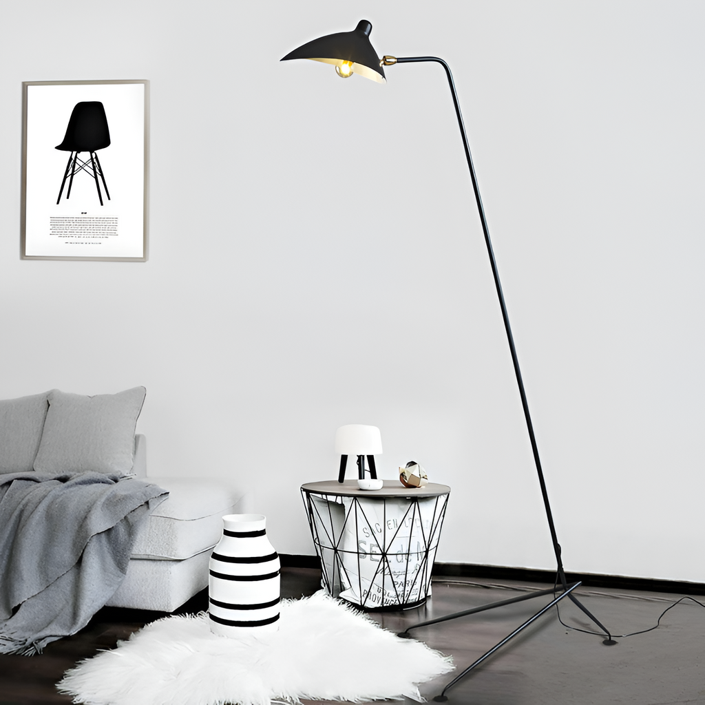 Industriel Minimalistisk Gulvlampe - Justerbar