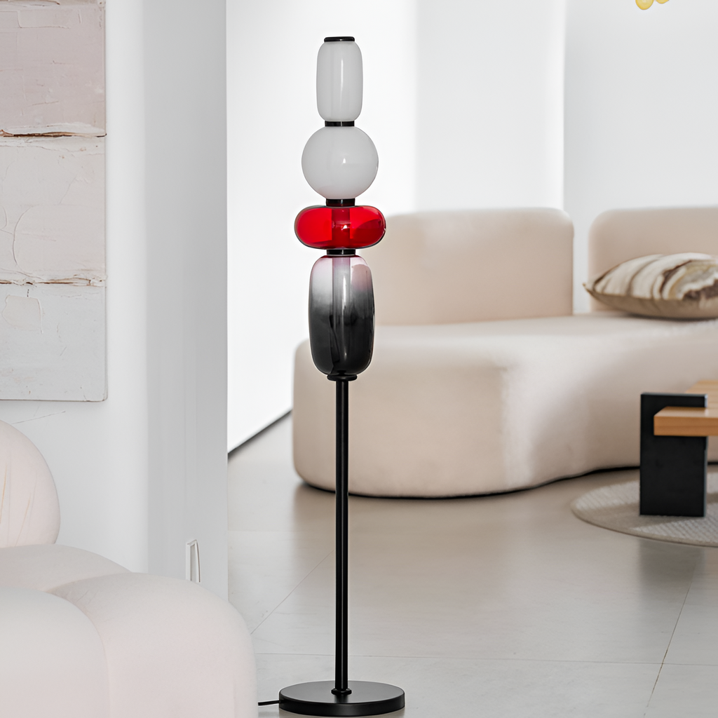 Stablet Geometrisk Glasgulvlampe - Moderne
