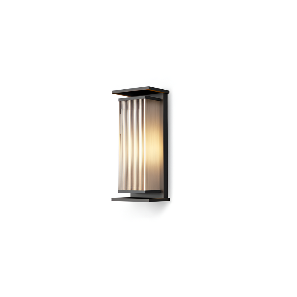 Rillet Lineær Solenergi Væglampe - Minimalistisk