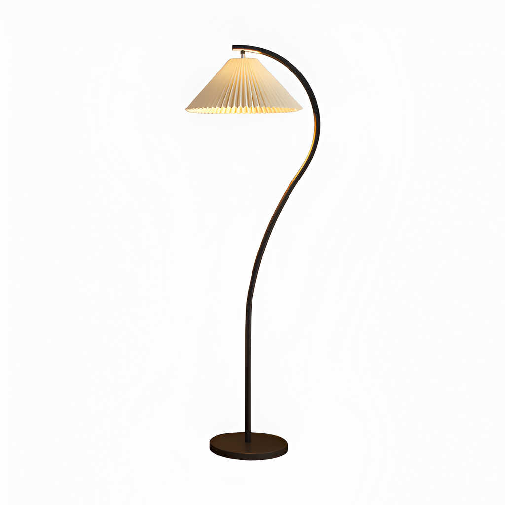 Bueformet Buet Gulvlampe - Plisseret