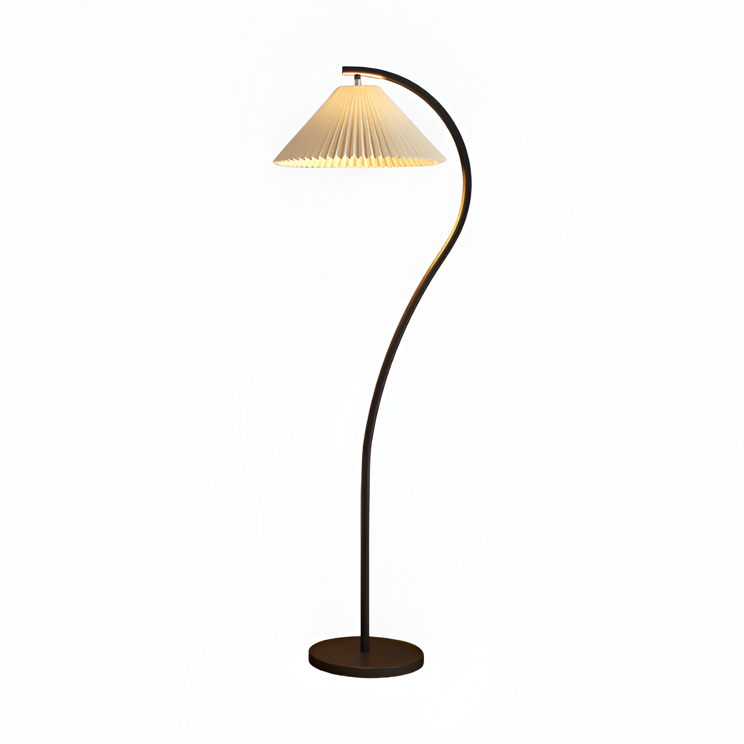 Bueformet Buet Gulvlampe - Plisseret