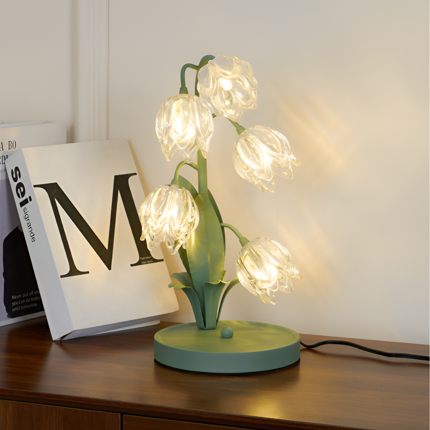 Organisk Botanisk Bordlampe - Dæmpbar