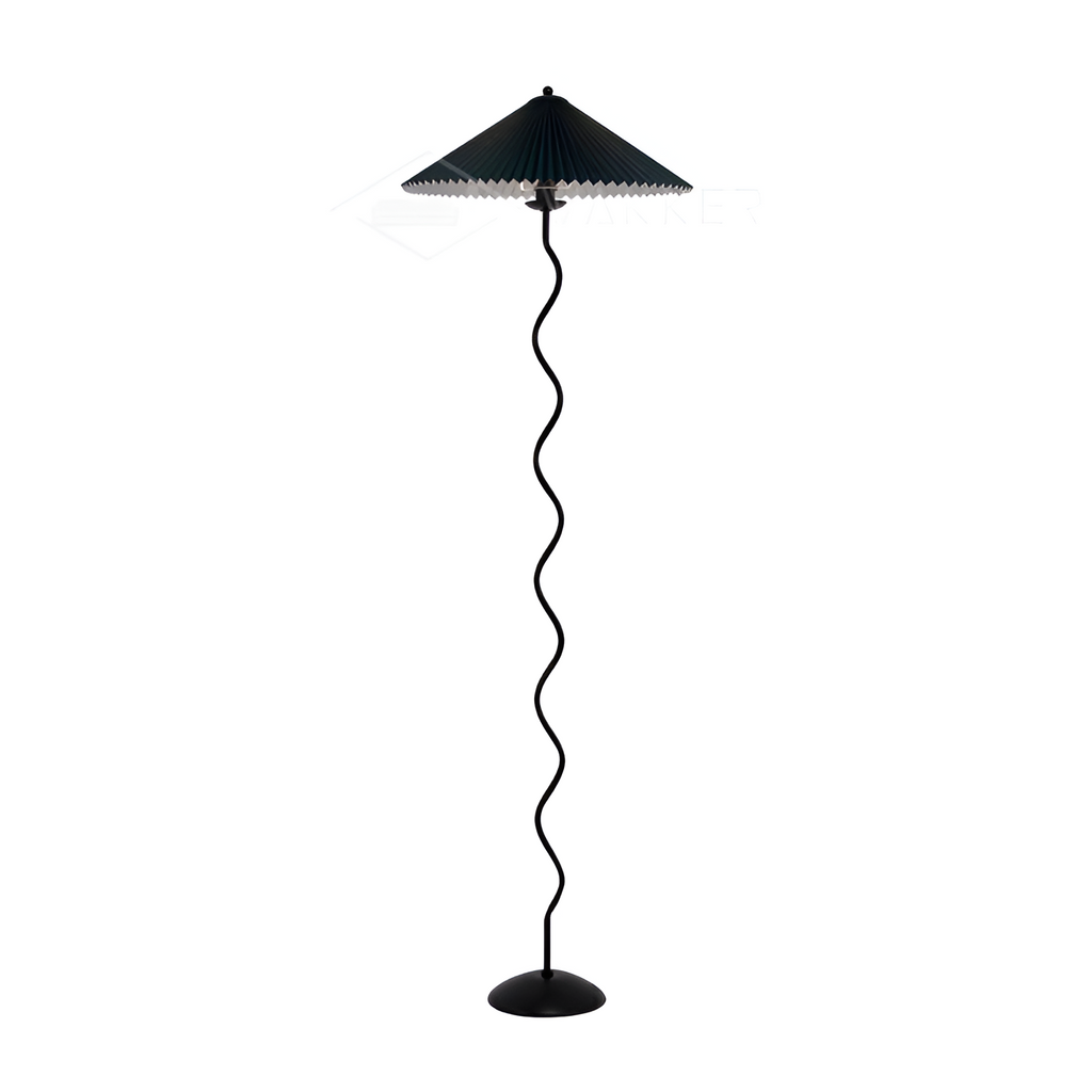 Plisseret Bølget Gulvlampe - Minimalistisk