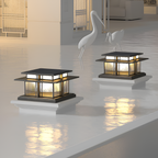 Minimalistisk Solcelle-søjlelampe - Industriel