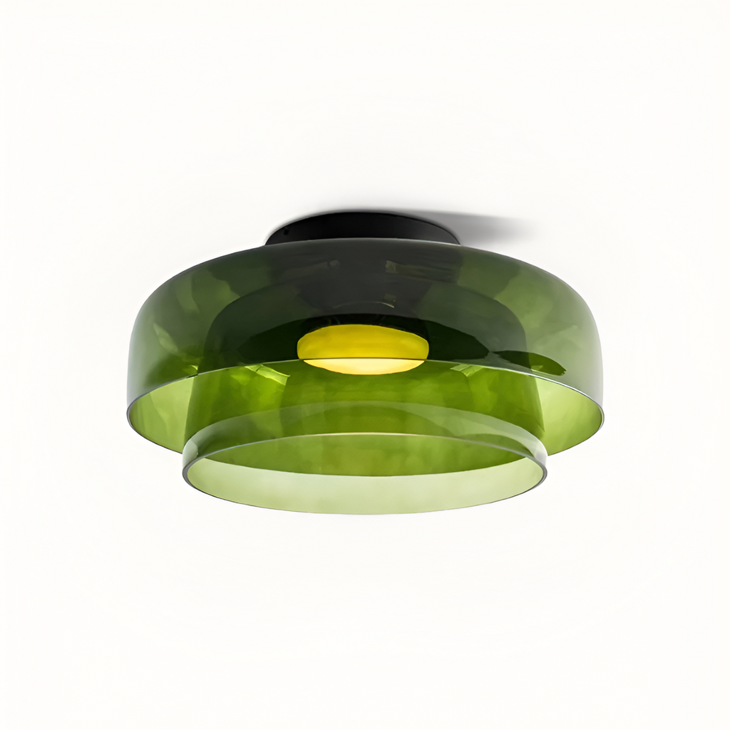 Flerlaget Transparent Glasloftlampe - Minimalistisk