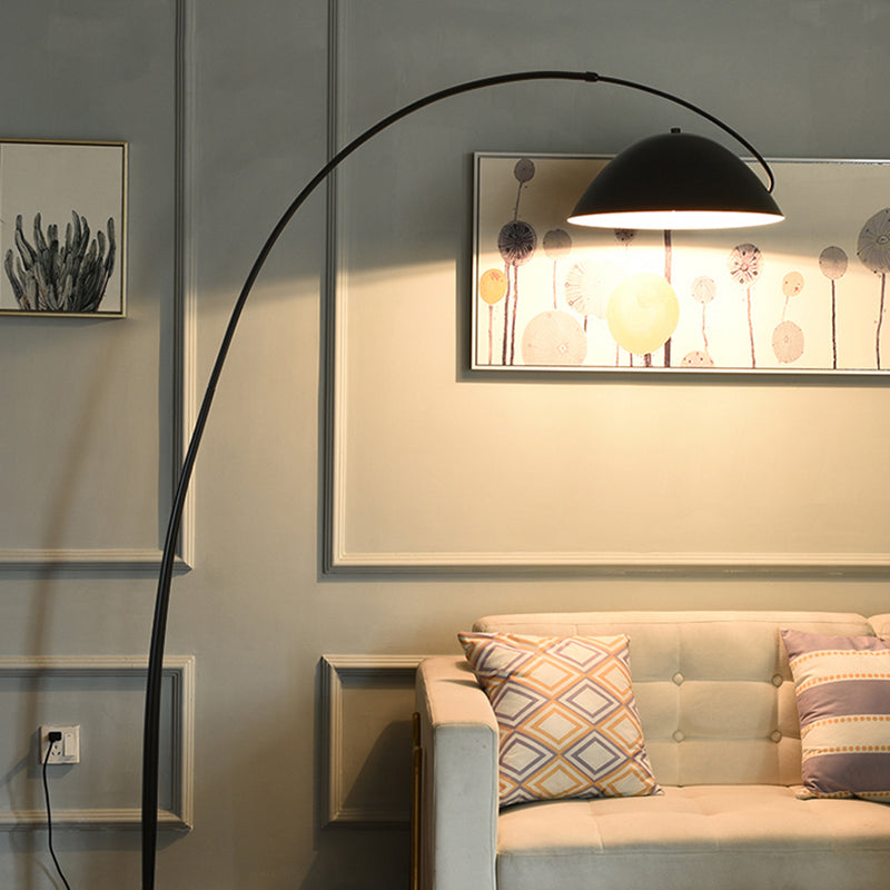 Minimalistisk Buet Gulvlampe - Justerbart Metal Arbejdslys
