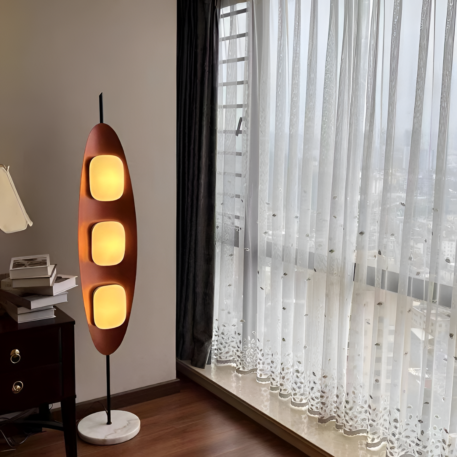 Minimalistisk Gulvlampe I Midt-århundrede-stil – Lodret