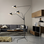 Industriel Minimalistisk Gulvlampe - Justerbar