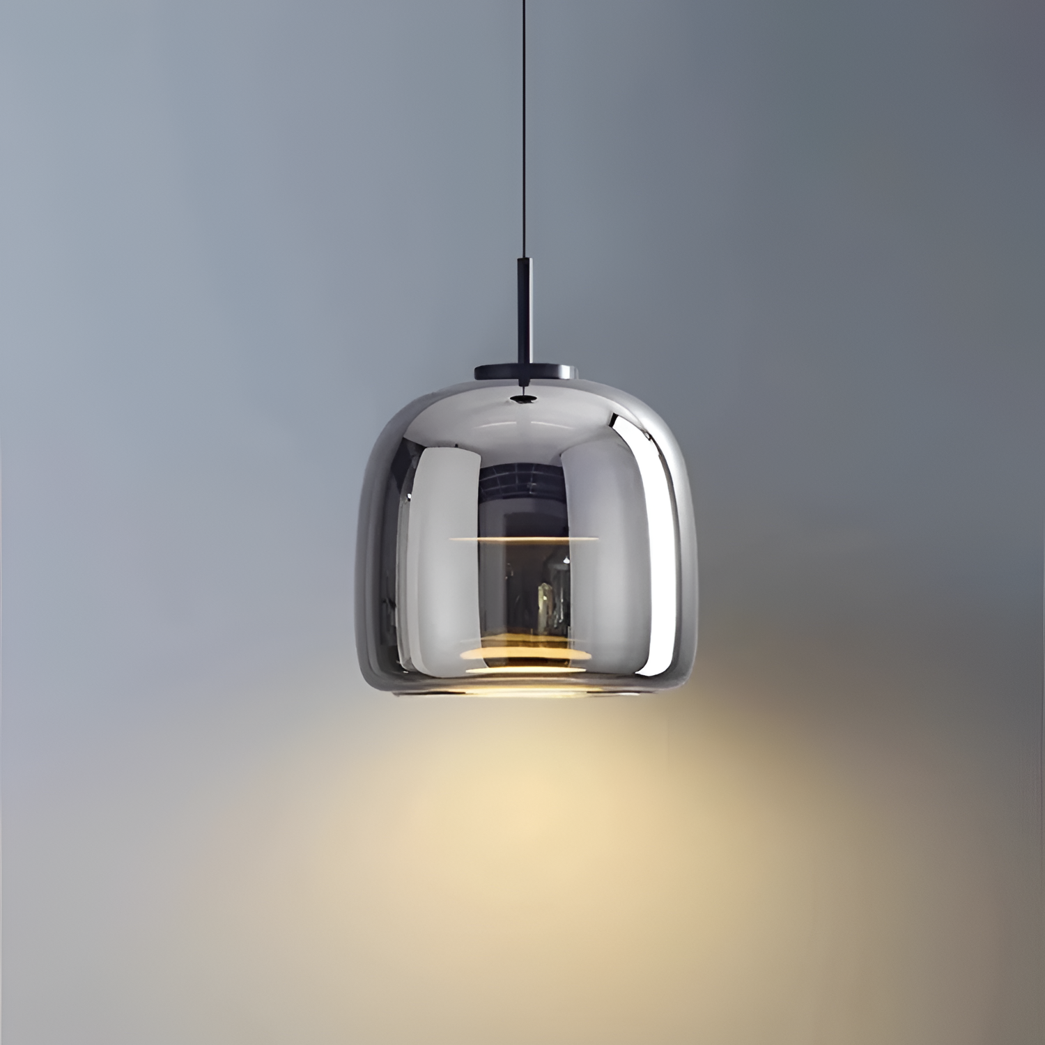 Røget Glas Pendellampe - Nordisk LED Hængelampe