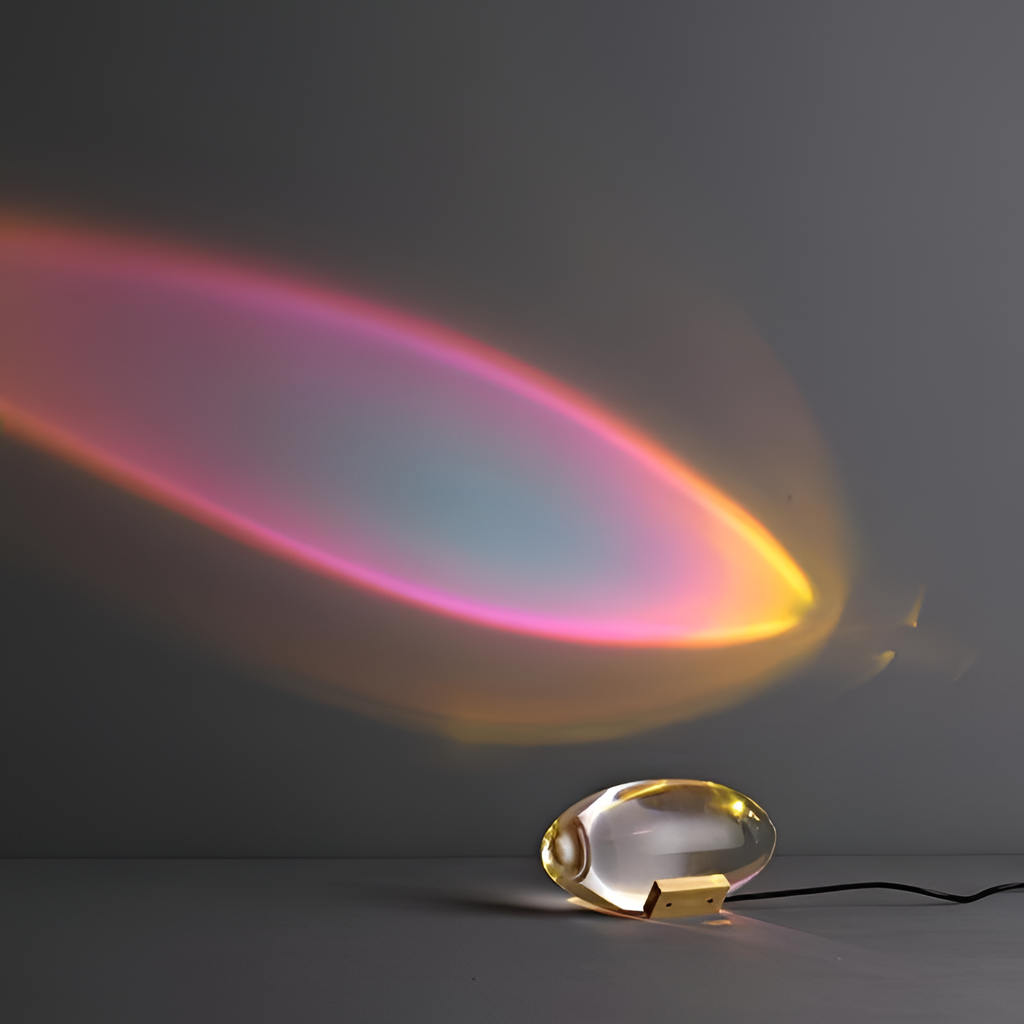 Oval Glasprojektion Projektor - Dekorativ Accent