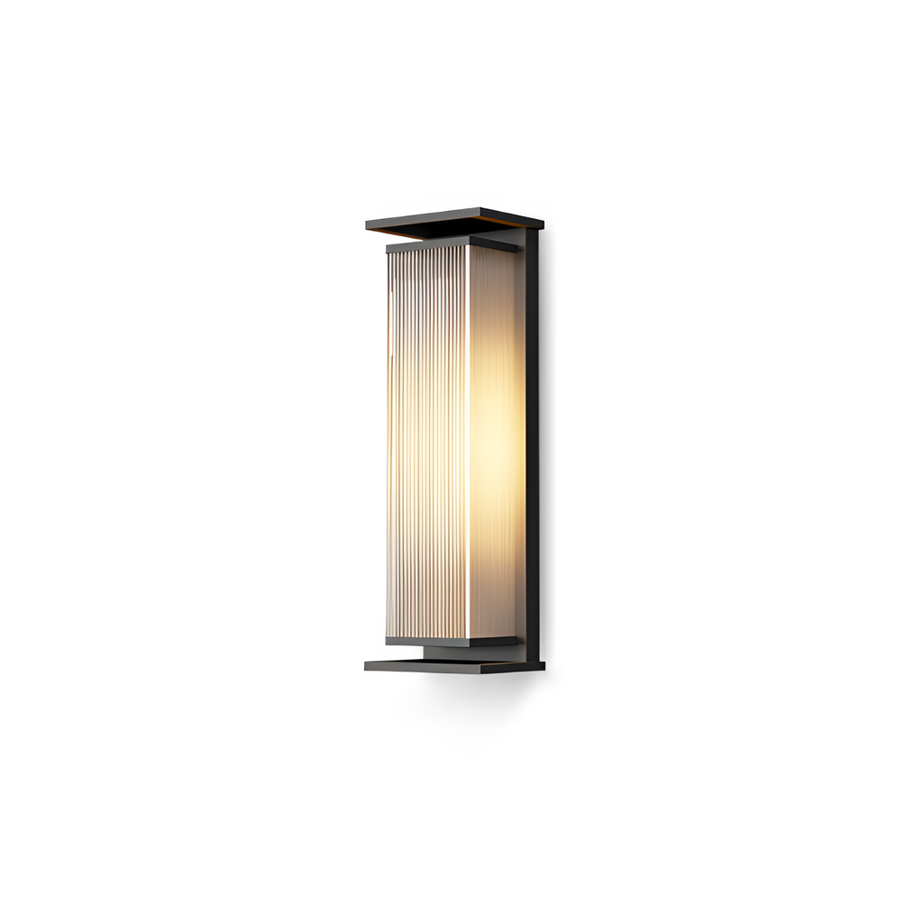 Rillet Lineær Solenergi Væglampe - Minimalistisk