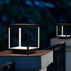 Geometrisk Solcellelampe til Udendørsbrug - Minimalistisk