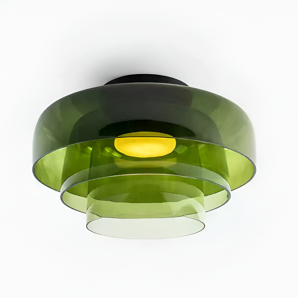 Flerlaget Transparent Glasloftlampe - Minimalistisk