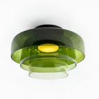 Flerlaget Transparent Glasloftlampe - Minimalistisk