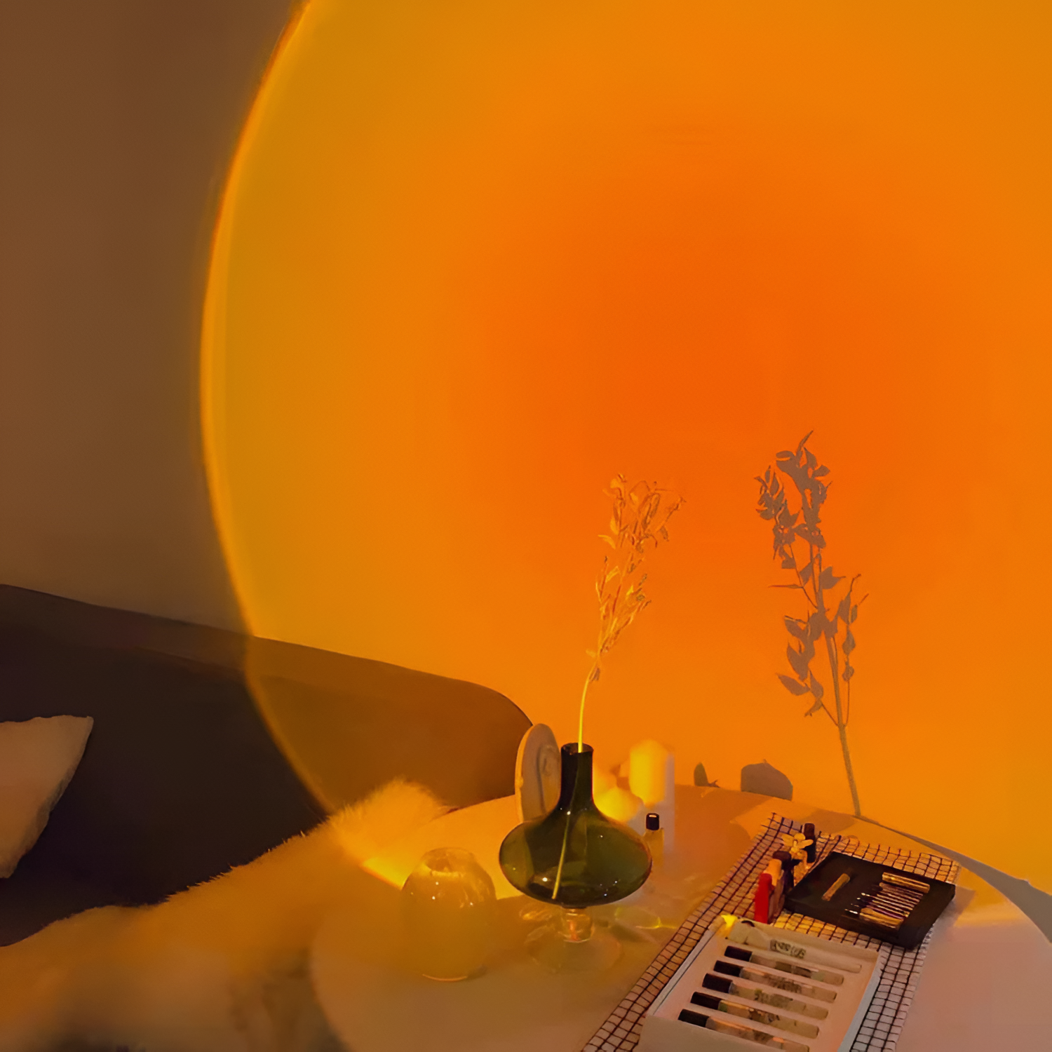 Sunset Projektionsgulvlampe - Gylden Time Stemningsbelysning