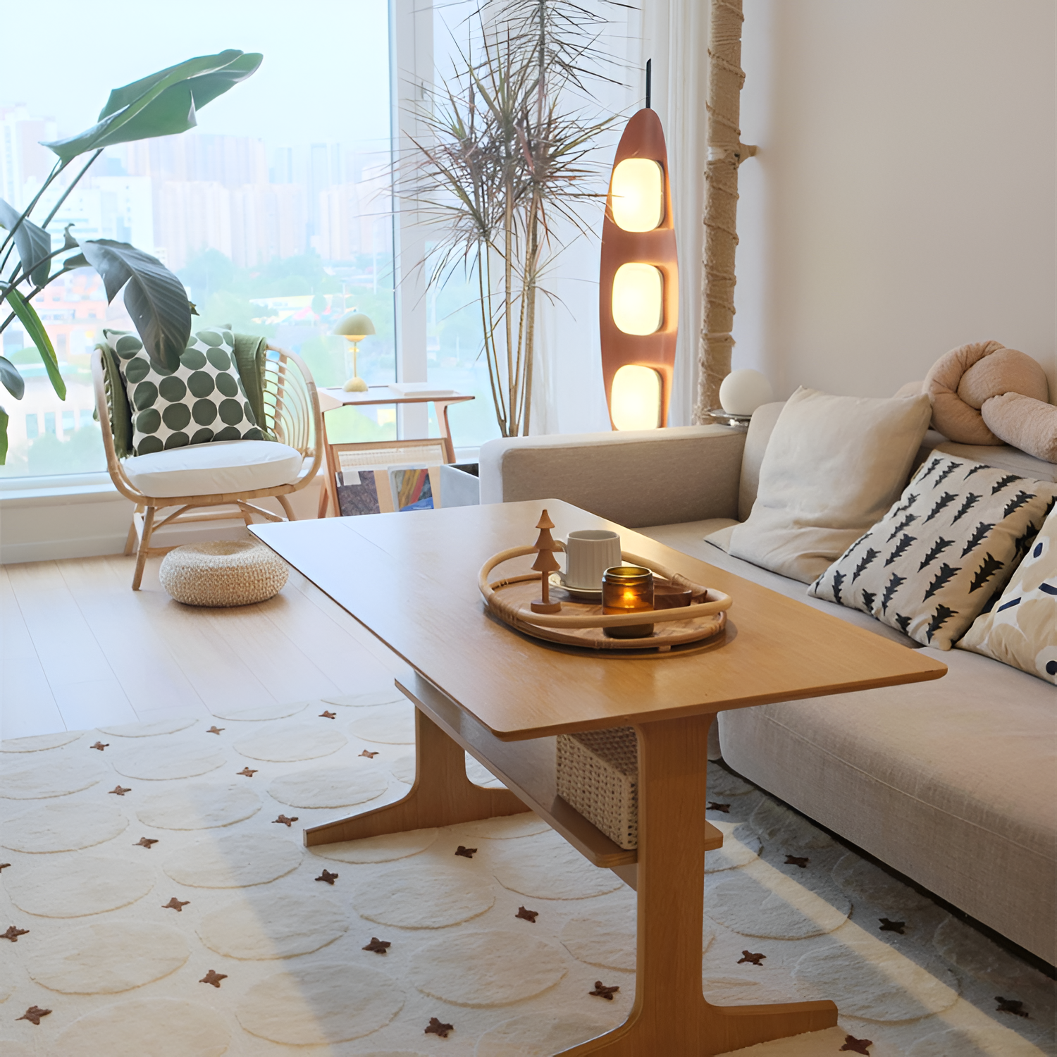 Minimalistisk Gulvlampe I Midt-århundrede-stil – Lodret
